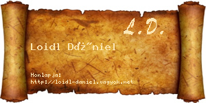 Loidl Dániel névjegykártya