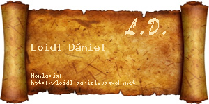 Loidl Dániel névjegykártya